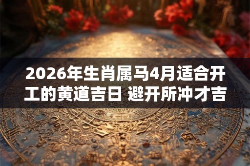 2026年生肖属马4月适合开工的黄道吉日 避开所冲才吉利 2026年生肖属马4月适合开工的黄道吉日 避开所冲才吉利