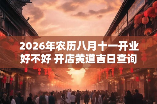 2026年农历八月十一开业好不好 开店黄道吉日查询 2026年农历八月十一开业好不好 开店黄道吉日查询