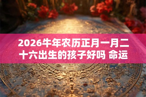 2026牛年农历正月一月二十六出生的孩子好吗 命运怎么样 2026牛年农历正月一月二十六出生的孩子好吗 命运怎么样