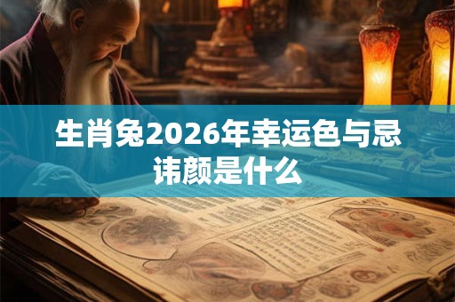 生肖兔2026年幸运色与忌讳颜是什么 生肖兔2026年幸运色与忌讳颜是什么
