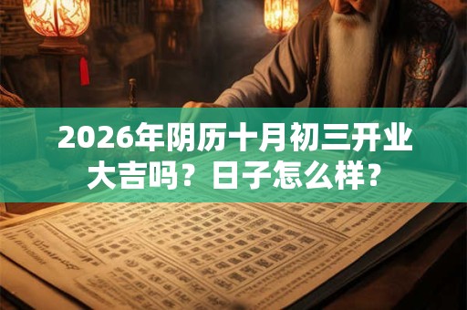 2026年阴历十月初三开业大吉吗?日子怎么样? 2026年阴历十月初三开业大吉吗?日子怎么样?