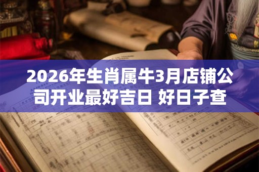 2026年生肖属牛3月店铺公司开业最好吉日 好日子查询