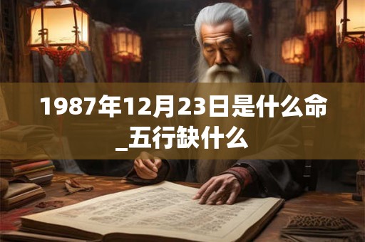 1987年12月23日是什么命_五行缺什么 1987年12月23日是什么命_五行缺什么