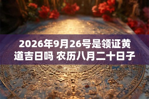 2026年9月26号是领证黄道吉日吗 农历八月二十日子好吗 2026年9月26号是领证黄道吉日吗 农历八月二十日子好吗