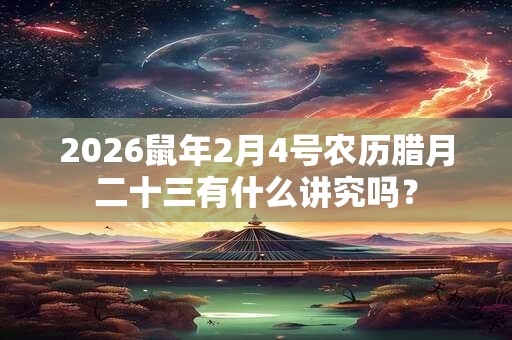 2026鼠年2月4号农历腊月二十三有什么讲究吗? 2026鼠年2月4号农历腊月二十三有什么讲究吗?