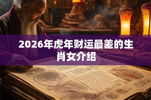 2026年虎年财运最差的生肖女介绍
