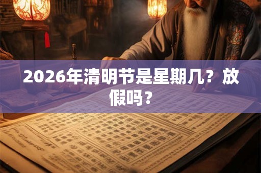 2026年清明节是星期几?放假吗? 2026年清明节是星期几?放假吗?