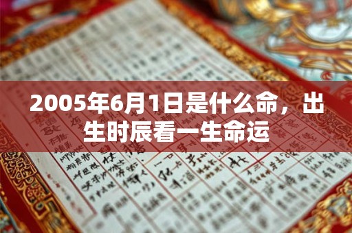 2005年6月1日是什么命,出生时辰看一生命运 2005年6月1日是什么命,出生时辰看一生命运