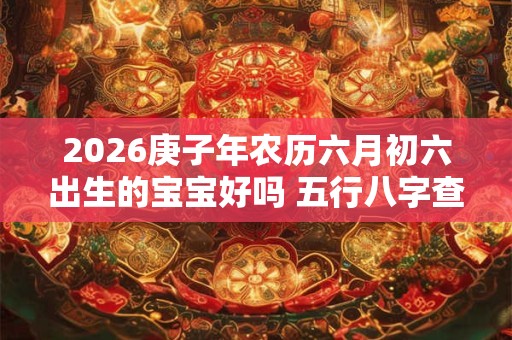 2026庚子年农历六月初六出生的宝宝好吗 五行八字查询 2026庚子年农历六月初六出生的宝宝好吗 五行八字查询