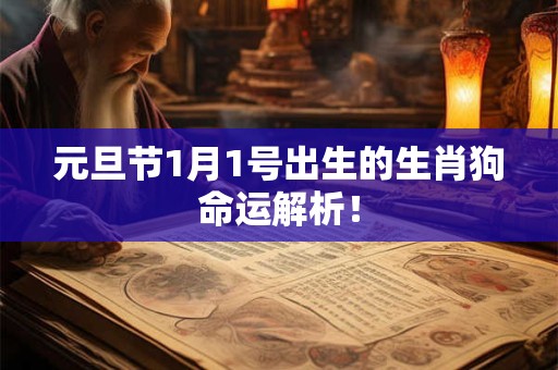 元旦节1月1号出生的生肖狗命运解析! 元旦节1月1号出生的生肖狗命运解析!