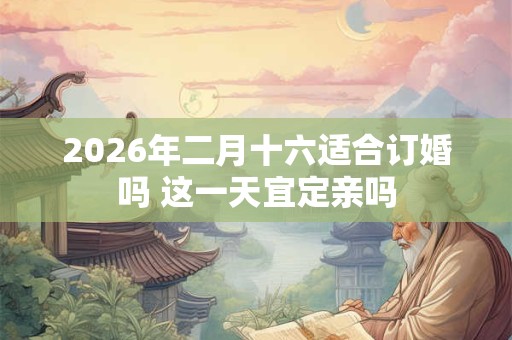 2026年二月十六适合订婚吗 这一天宜定亲吗
