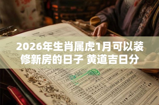 2026年生肖属虎1月可以装修新房的日子 黄道吉日分析
