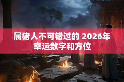 属猪人不可错过的 2026年幸运数字和方位 属猪人不可错过的 2026年幸运数字和方位