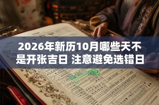 2026年新历10月哪些天不是开张吉日 注意避免选错日子