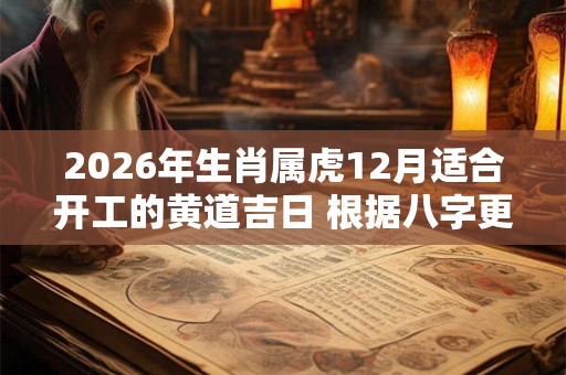 2026年生肖属虎12月适合开工的黄道吉日 根据八字更加精准