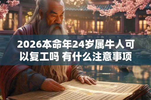 2026本命年24岁属牛人可以复工吗 有什么注意事项