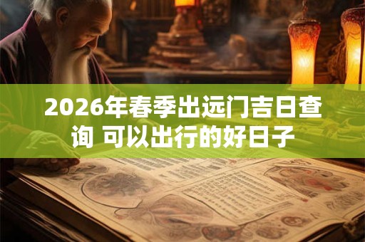 2026年春季出远门吉日查询 可以出行的好日子