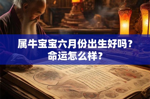 属牛宝宝六月份出生好吗？命运怎么样？