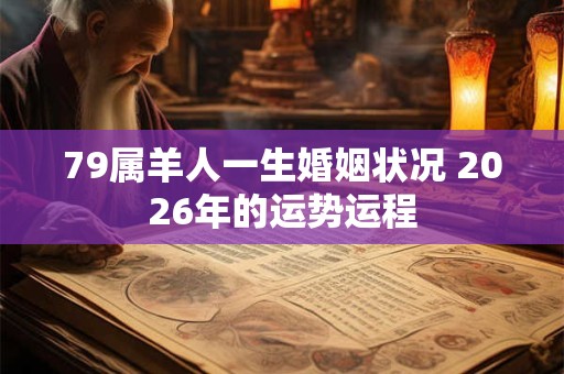 79属羊人一生婚姻状况 2026年的运势运程
