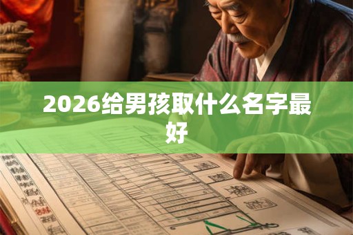 2026给男孩取什么名字最好