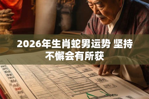 2026年生肖蛇男运势 坚持不懈会有所获 2026年生肖蛇男运势 坚持不懈会有所获