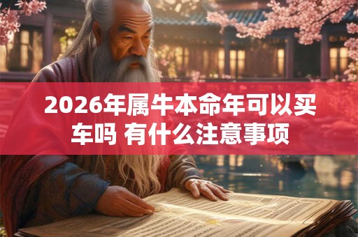 2026年属牛本命年可以买车吗 有什么注意事项 2026年属牛本命年可以买车吗 有什么注意事项