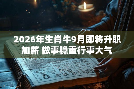 2026年生肖牛9月即将升职加薪 做事稳重行事大气