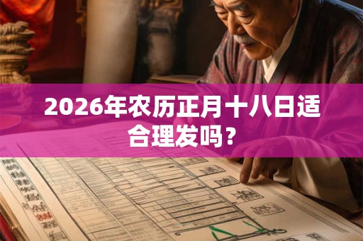 2026年农历正月十八日适合理发吗? 2026年农历正月十八日适合理发吗?
