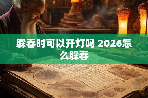 躲春时可以开灯吗 2026怎么躲春 躲春时可以开灯吗 2026怎么躲春