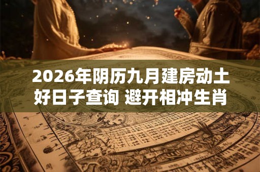 2026年阴历九月建房动土好日子查询 避开相冲生肖 2026年阴历九月建房动土好日子查询 避开相冲生肖