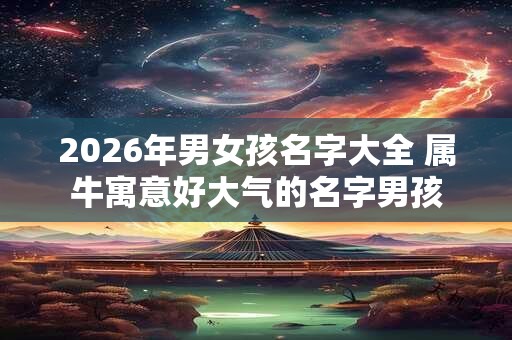 2026年男女孩名字大全 属牛寓意好大气的名字男孩 2026年男女孩名字大全 属牛寓意好大气的名字男孩