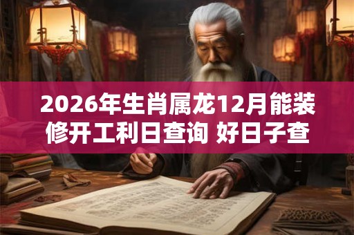 2026年生肖属龙12月能装修开工利日查询 好日子查询 2026年生肖属龙12月能装修开工利日查询 好日子查询
