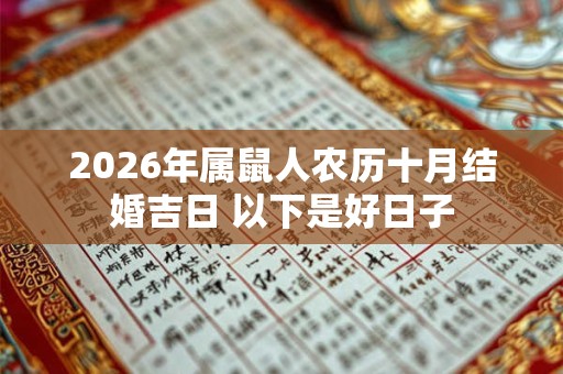 2026年属鼠人农历十月结婚吉日 以下是好日子 2026年属鼠人农历十月结婚吉日 以下是好日子