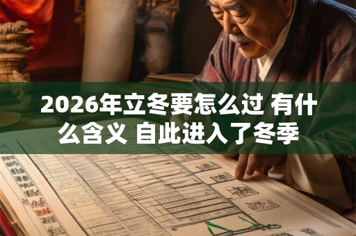 2026年立冬要怎么过 有什么含义 自此进入了冬季 2026年立冬要怎么过 有什么含义 自此进入了冬季