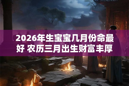 2026年生宝宝几月份命最好 农历三月出生财富丰厚 事业有成 2026年生宝宝几月份命最好 农历三月出生财富丰厚 事业有成