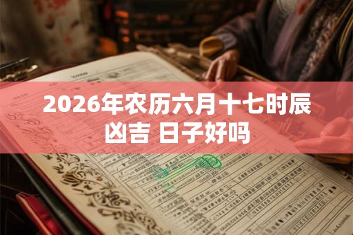 2026年农历六月十七时辰凶吉 日子好吗