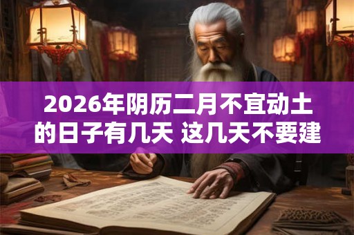 2026年阴历二月不宜动土的日子有几天 这几天不要建房