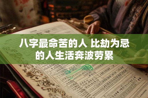 八字最命苦的人 比劫为忌的人生活奔波劳累 八字最命苦的人 比劫为忌的人生活奔波劳累