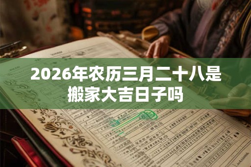 2026年农历三月二十八是搬家大吉日子吗