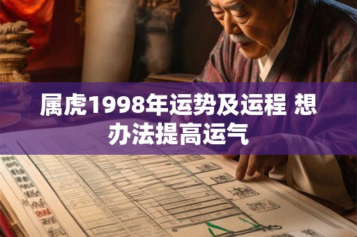 属虎1998年运势及运程 想办法提高运气