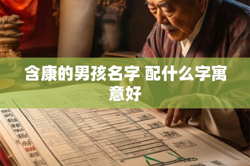 含康的男孩名字 配什么字寓意好 含康的男孩名字 配什么字寓意好