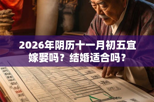2026年阴历十一月初五宜嫁娶吗？结婚适合吗？