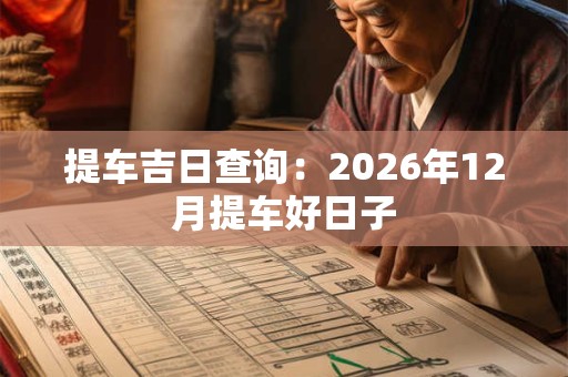 提车吉日查询:2026年12月提车好日子 提车吉日查询:2026年12月提车好日子