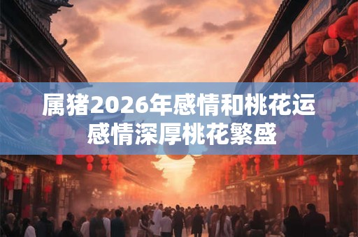 属猪2026年感情和桃花运 感情深厚桃花繁盛 属猪2026年感情和桃花运 感情深厚桃花繁盛