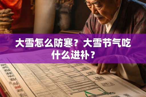 大雪怎么防寒?大雪节气吃什么进补? 大雪怎么防寒?大雪节气吃什么进补?