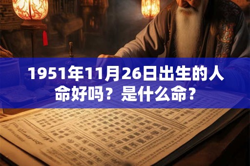 1951年11月26日出生的人命好吗？是什么命？
