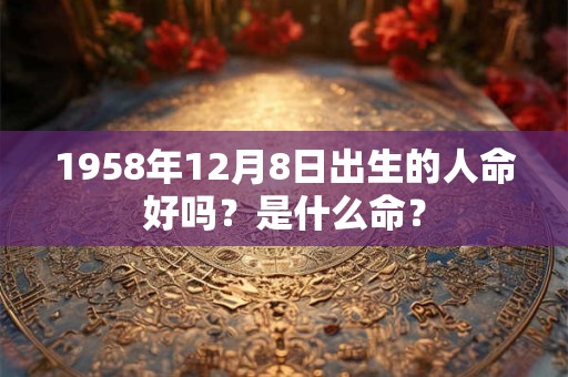 1958年12月8日出生的人命好吗?是什么命? 1958年12月8日出生的人命好吗?是什么命?