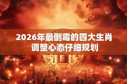 2026年最倒霉的四大生肖 调整心态仔细规划