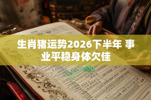 生肖猪运势2026下半年 事业平稳身体欠佳