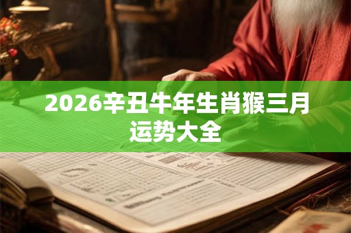 2026辛丑牛年生肖猴三月运势大全 2026辛丑牛年生肖猴三月运势大全